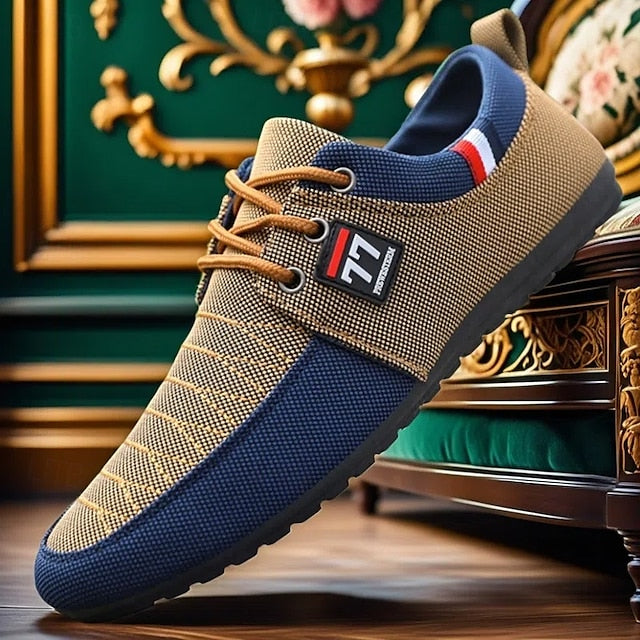 Sneakers – Two-Tone Men's Breathable Casual Knit Nylon