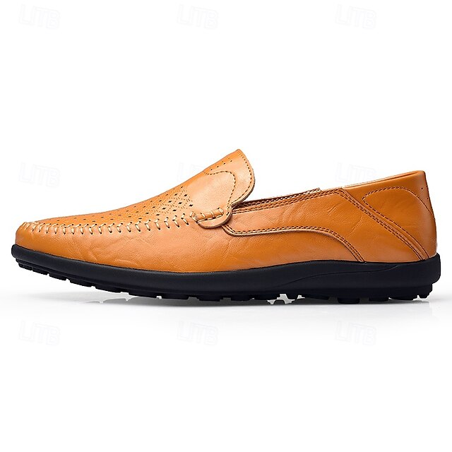 Loafers Faux - Breathable Perforated Men's Leather