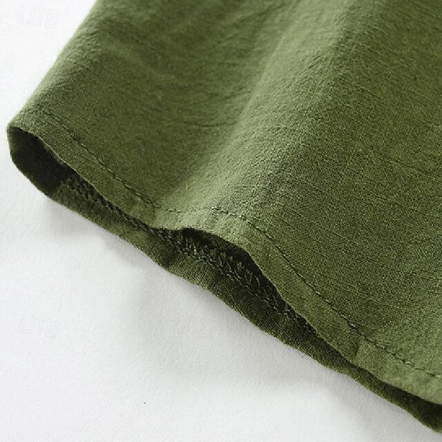 Men's Shirt White Cotton Linen