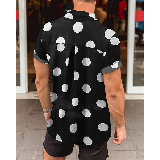 Summer Casual Men's Up Shirt Beach Button
