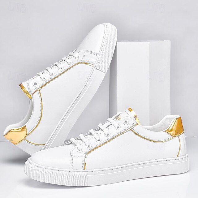 Casual Men's Walking Split Sneakers Leather Comfortable