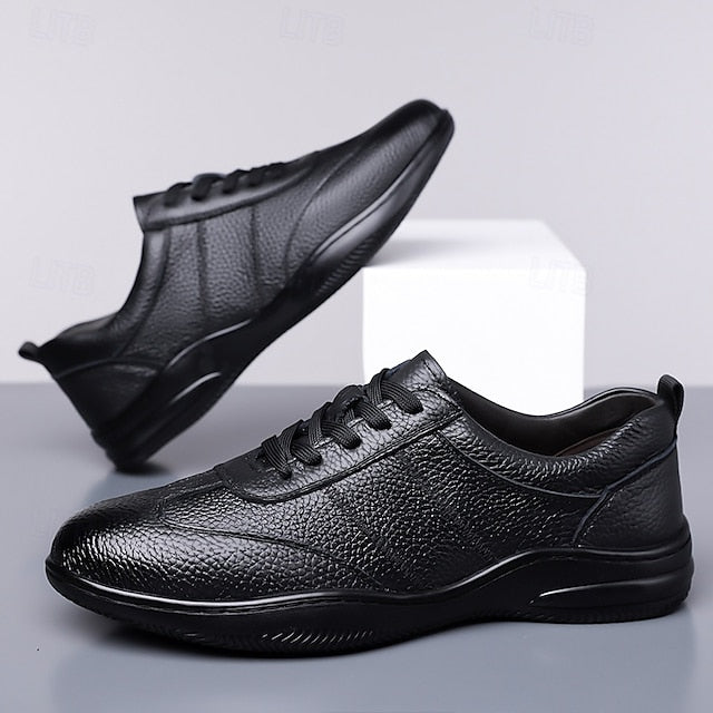 Men’s Sports Lightweight Sneakers Comfortable Leather –