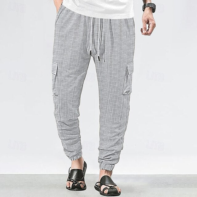 Summer Joggers Men's Trousers Cargo Pants Pants Pants Linen