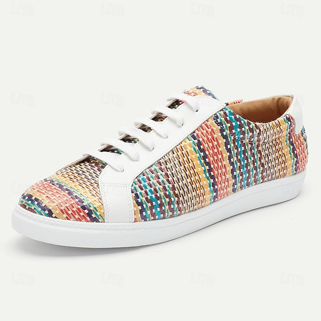 – Multicolor Sneakers Men's Nylon Trendy Woven Knit