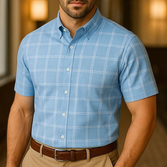 Shirt Beach Casual Men's Button Summer Up