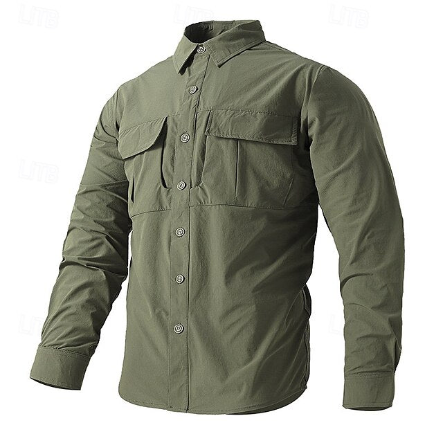 Shirt Men's Up Summer Beach Button Casual