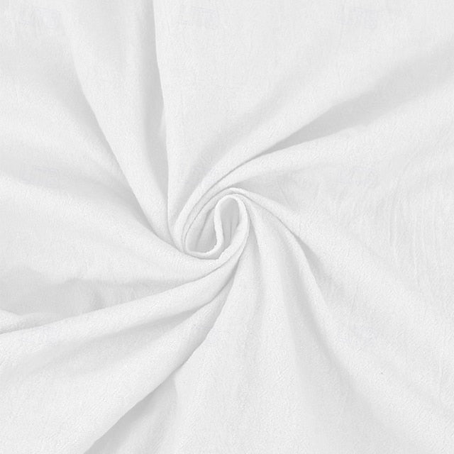 Aloha Men's Shirt Casual Minimalist White Cotton