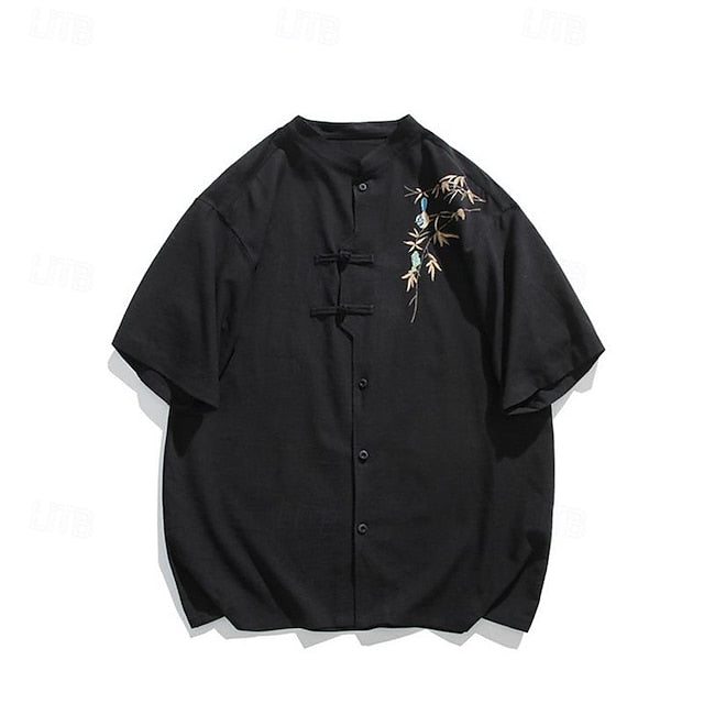 Men's Cotton Linen Shirt White
