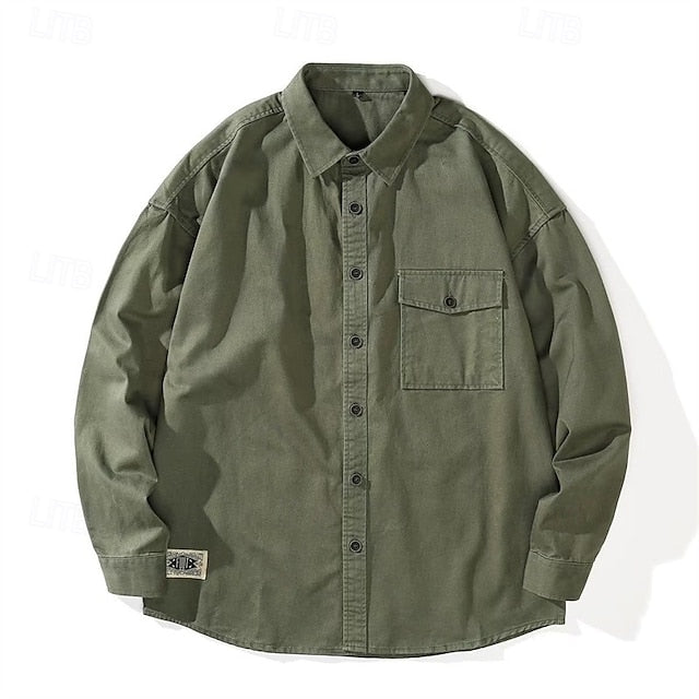 Casual Up Summer Shirt Work Men's Button