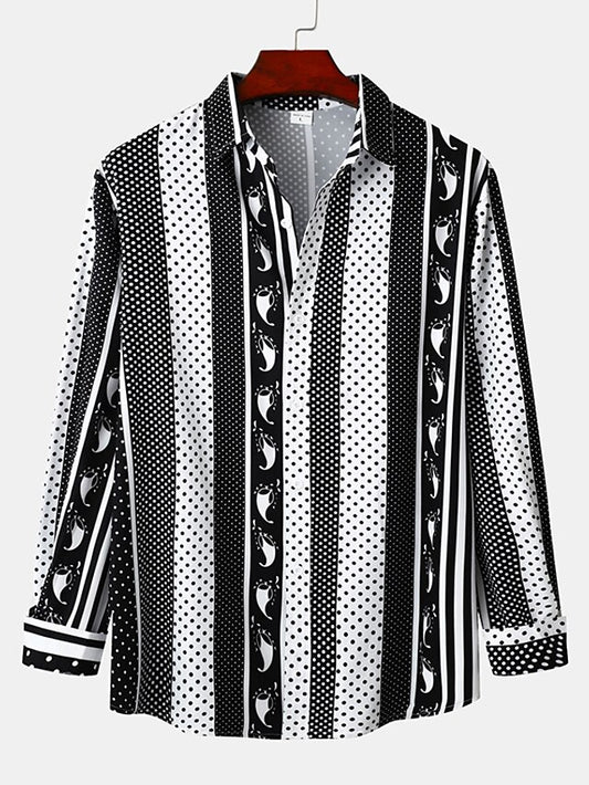 Button Shirt Summer Black Men's Up Casual