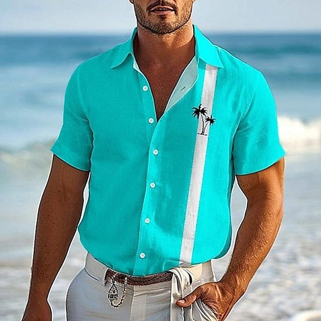 Up Button Summer Casual Men's Shirt Beach