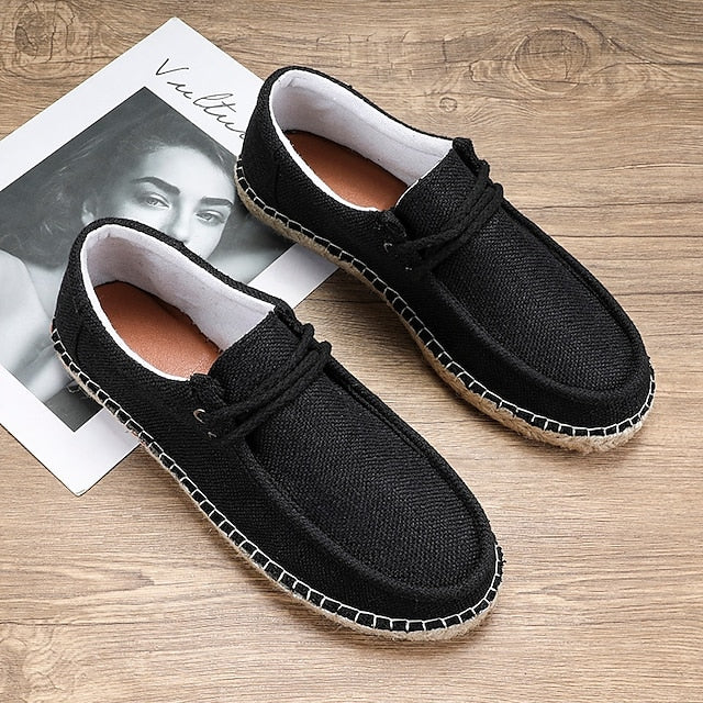 with Men's Rope – Beige Detail Loafers Casual Espadrille