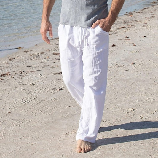 Beach Summer Baggy Trousers Linen Men's Pants