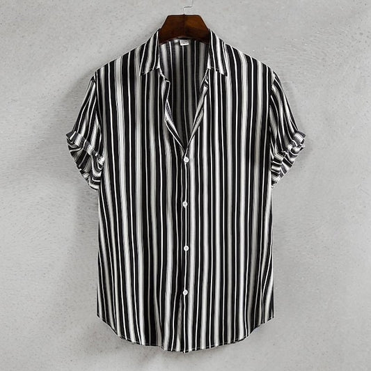 Beach Men's Up Button Casual Shirt Summer