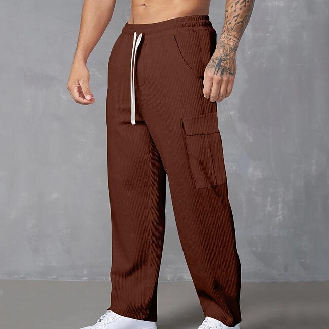 Drawstring Men's Tactical Trousers Cargo Pants
