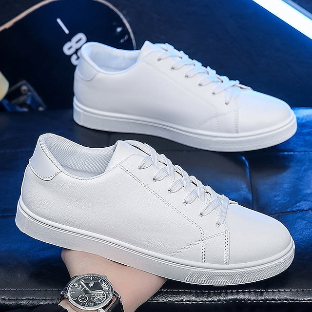 Daily Casual Sneakers White Women Faux Shoes Men's Walking