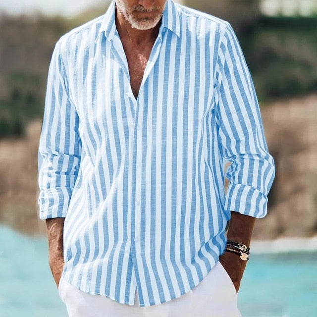 Casual Summer Up Beach Men's Button Shirt