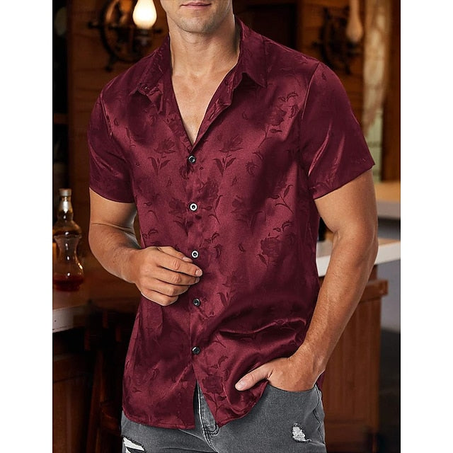 Up Beach Button Casual Shirt Men's Summer