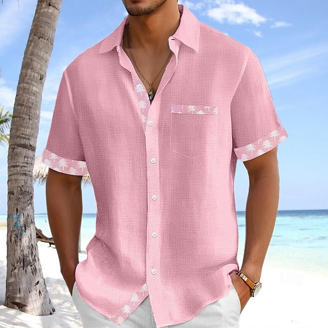 Shirt Top V Sleeve Short T Tee Men's