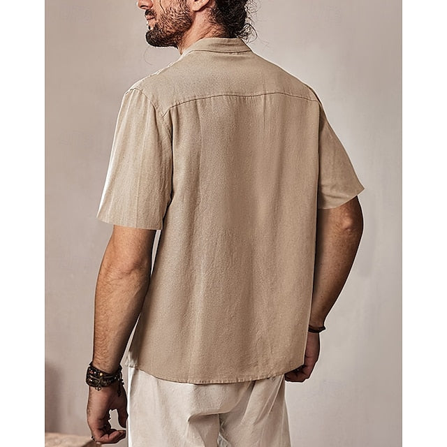 Beach Black Casual Shirt Summer Men's
