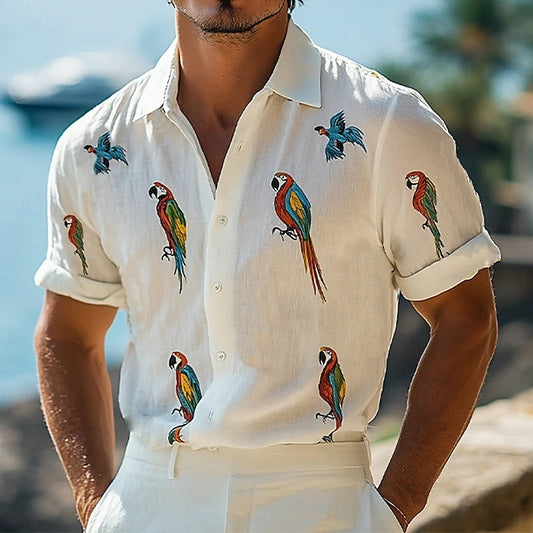 Wear Men's Summer Up Linen Beach Button Shirt