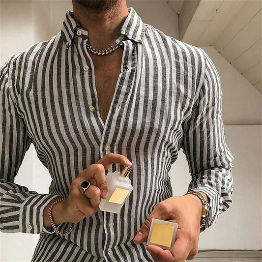 Men's Shirt Beach Button Casual Up Summer