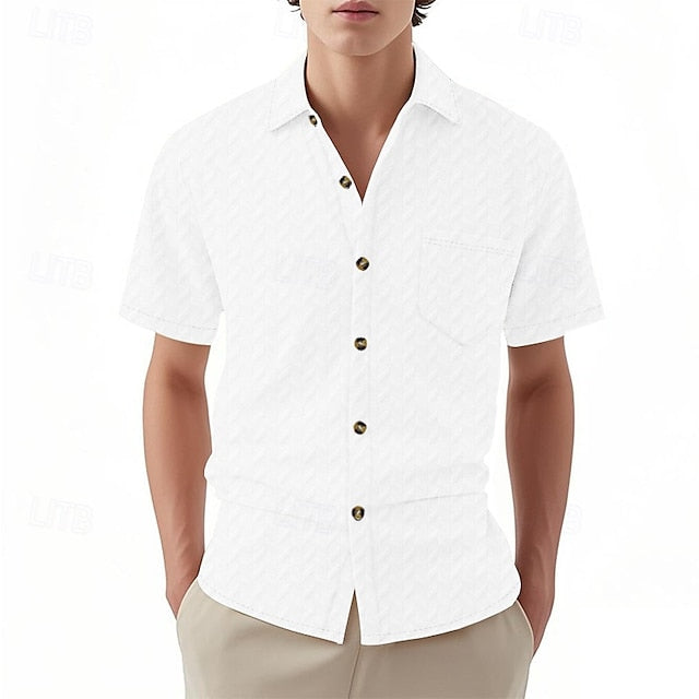 Beach Button Up Men's Casual Summer Shirt