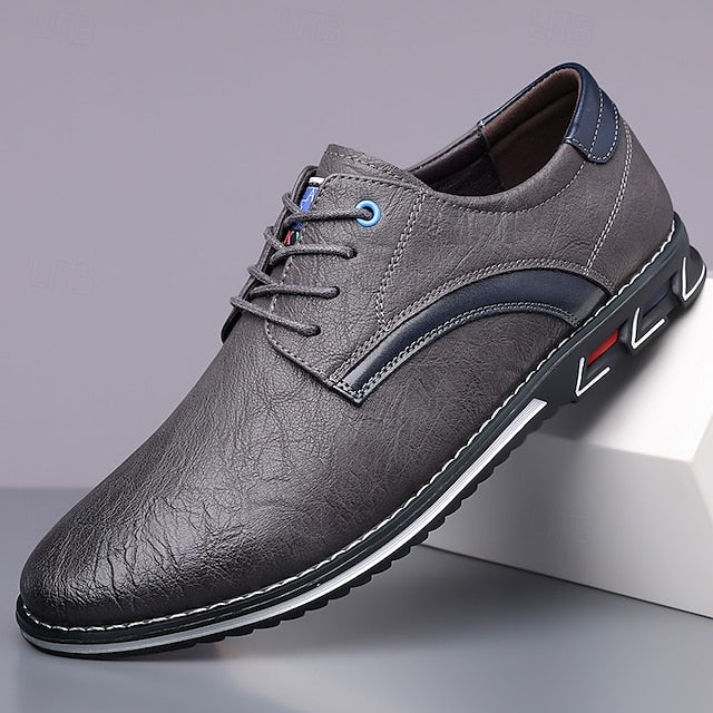Shoes Everyday Men's Casual – Brown Lace-Up Comfortable