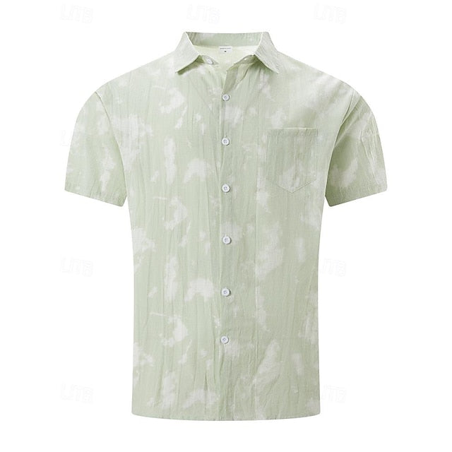 Up Button Men's Shirt Beach Summer Casual