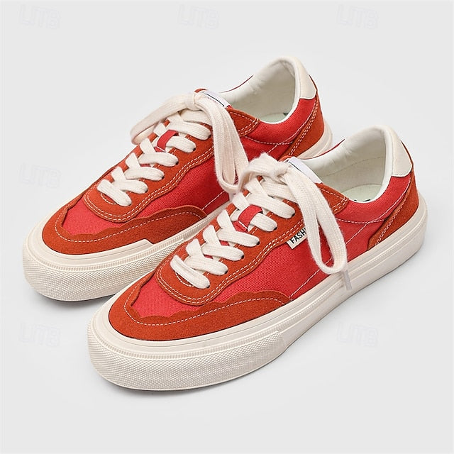Comfortable Canvas Sneakers Slip Walking Casual Men's Suede