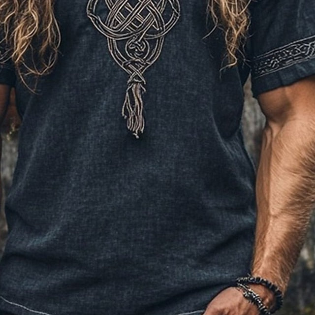 Tee Shirt Men's T Sleeve Henley Short