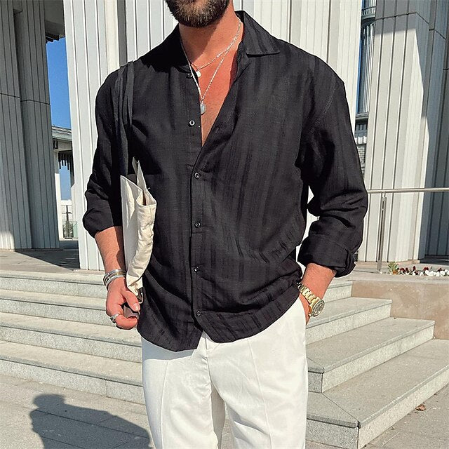 Button Men's Up Beach Summer Casual Shirt