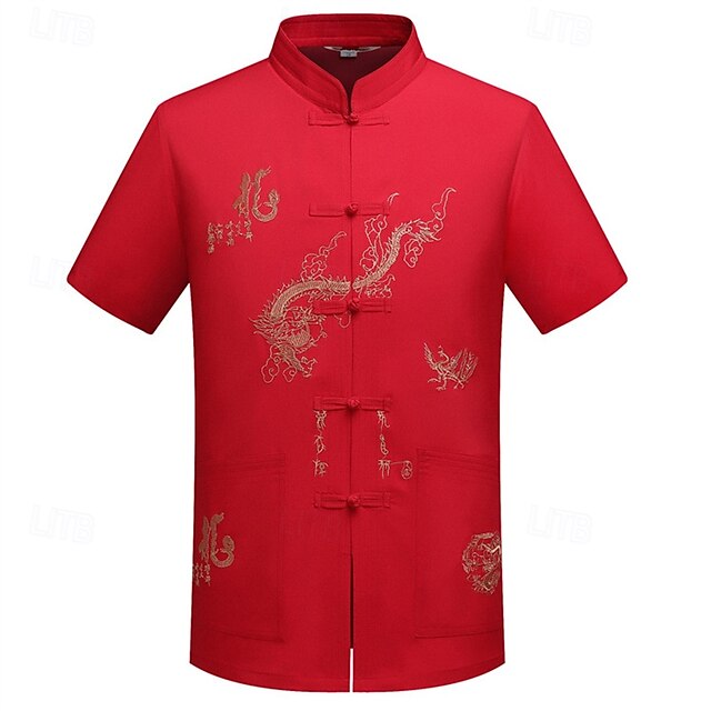 Up Shirt Button Summer Men's Beach Casual
