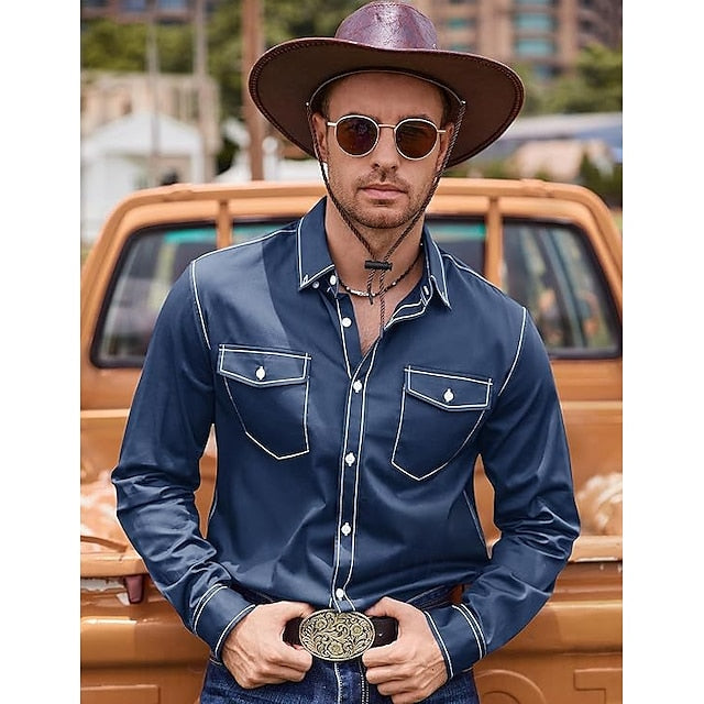 Up Summer Button Men's Shirt Beach Casual