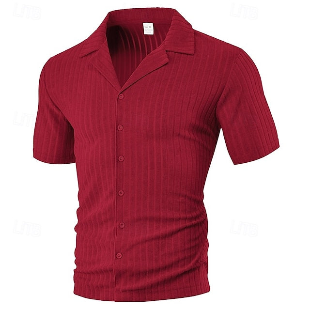 Up Button Beach Shirt Summer Men's Casual