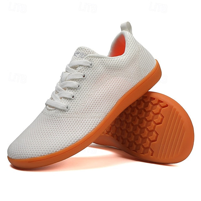 Sneakers Orange Bright Sole Men's – with Knit White
