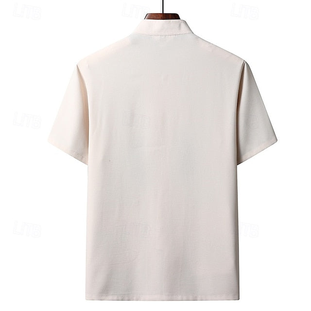 Up Beach Summer Shirt Casual Button Men's