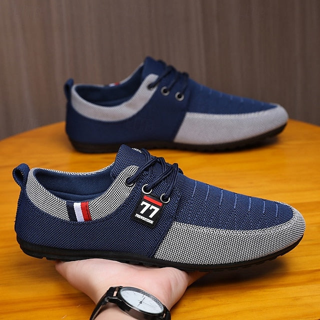 Sneakers – Two-Tone Men's Breathable Casual Knit Nylon