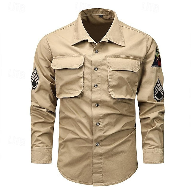 Work Shirts Workwear Men's Button Casual Shirt