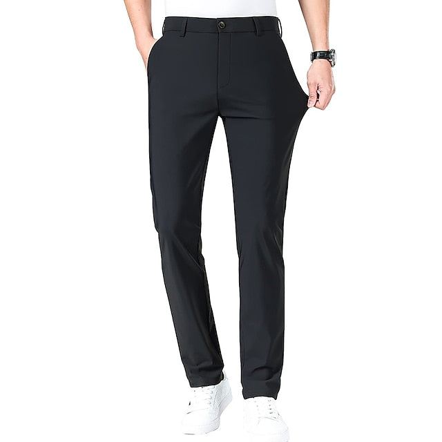 Pants Men's Golf Stretch Casual Trousers Pocket