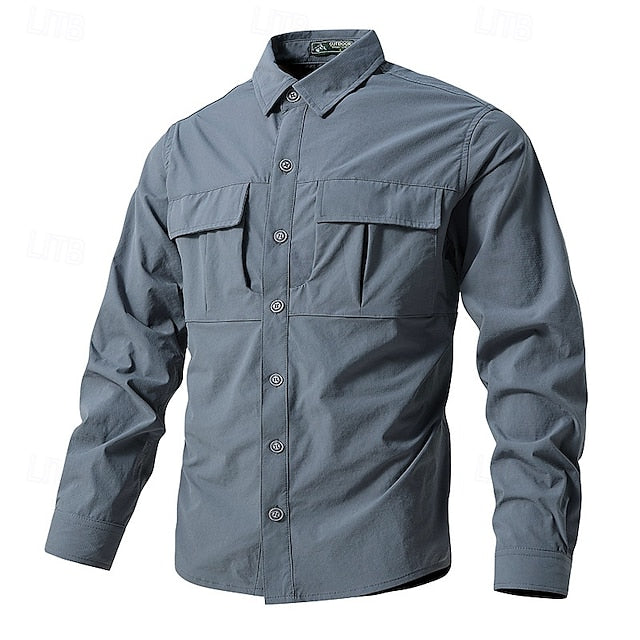 Shirt Men's Up Summer Beach Button Casual