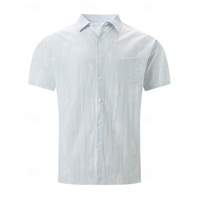 Up Button Men's Shirt Beach Summer Casual
