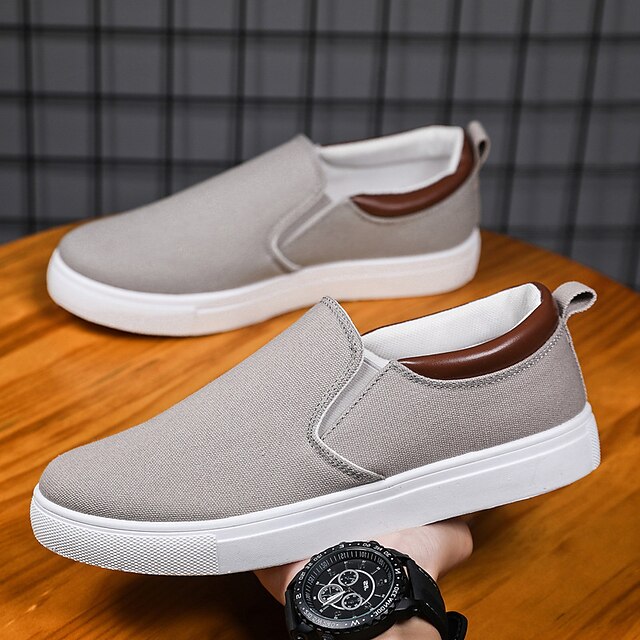 Men's Size Plus Walking White Sneakers Skate Shoes