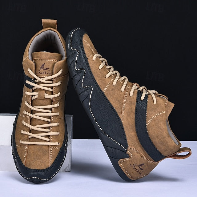 Casual High-Top Lightweight Men's Sneakers Lace-Up –