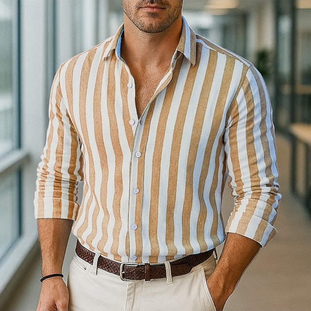Popover Men's Shirt Beach Summer Linen