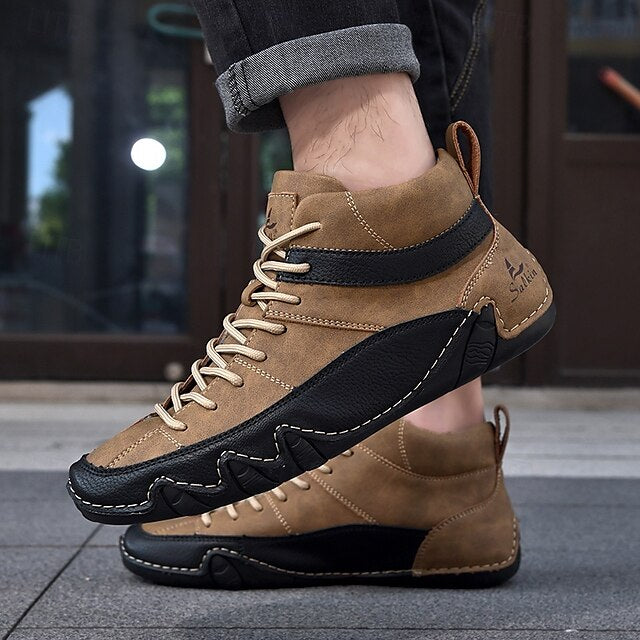Casual High-Top Lightweight Men's Sneakers Lace-Up –