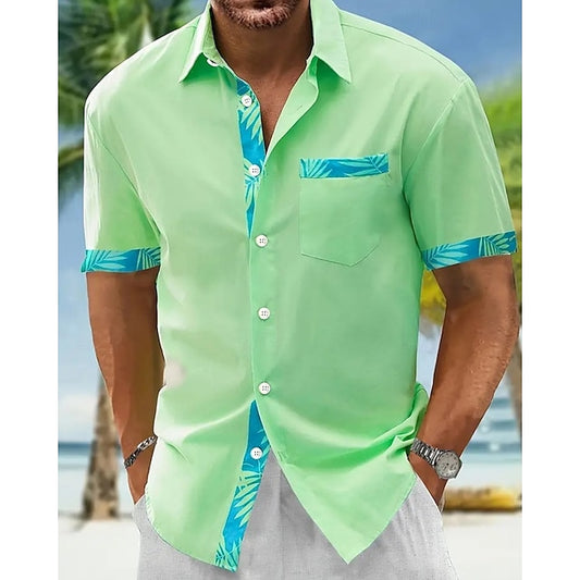 Beach Men's Up Button Summer Shirt Casual