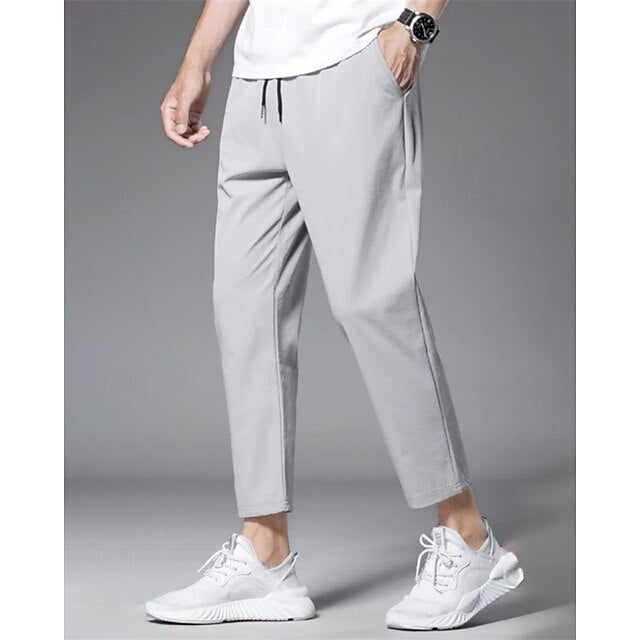 Casual Skinny Trousers Pocket Drawstring Men's Pants