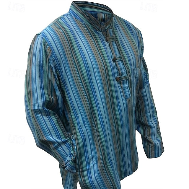 Popover Shirt Men's Casual Summer Beach