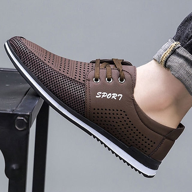 Breathable - with Navy Mesh Shoes Blue Upper Men's Sports